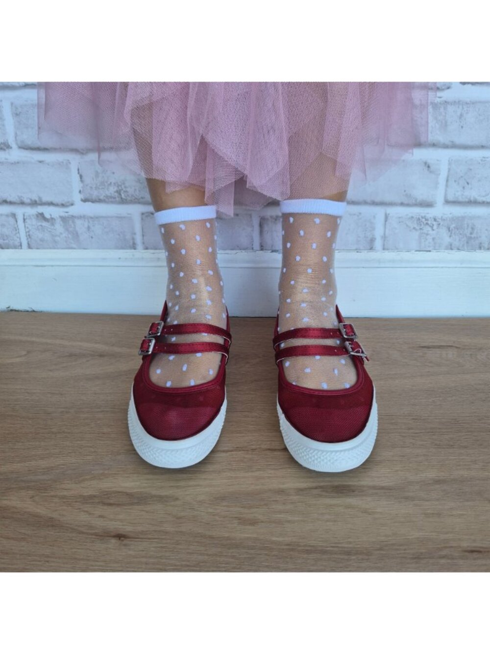 ⭐Converse Chuck Taylor All Star Dainty Mary Jane 7 Womens Mesh Park Red A17483F⭐ - Picture 5 of 10